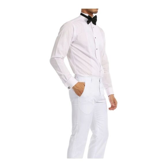 FERRECCI MEN'S RENO WHITE SLIM FIT SHAWL LAPEL 2 PIECE TUXEDO. RENO - Picture 10 of 11